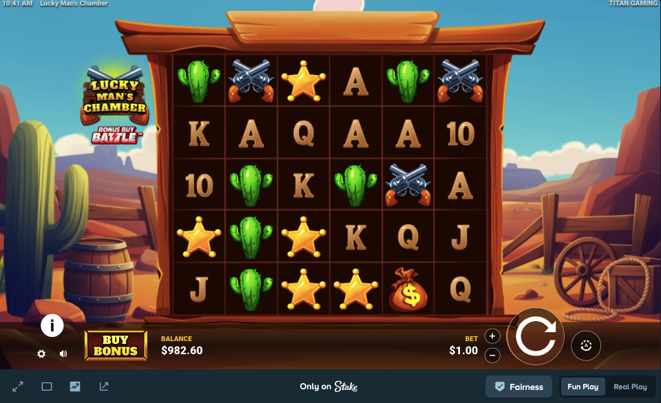 Lucky Mans Chamber only on stake slots